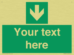 Safe condition Custom arrow down sign